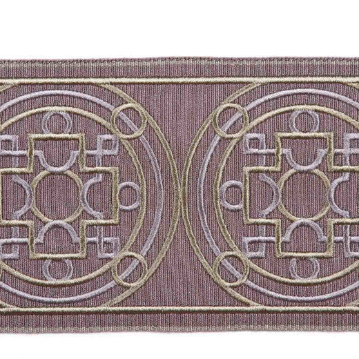 Sion - Lilac by Europatex Designer Fabric Tapes Galore 100% Polyester China See Sample Horizontal: N/A and Vertical: N/A 3.55 inches  - Swanky Fabrics -