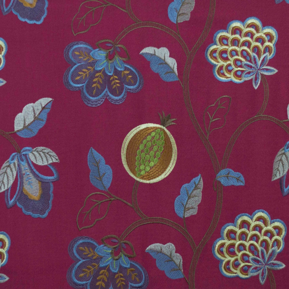 Starlight Embroidered Ruby by Europatex Fabric Starlight Collection 80% Polyester / 20% Polyester V: 11.5" H: 16.5" 57.00 inches - Fabric Carolina -