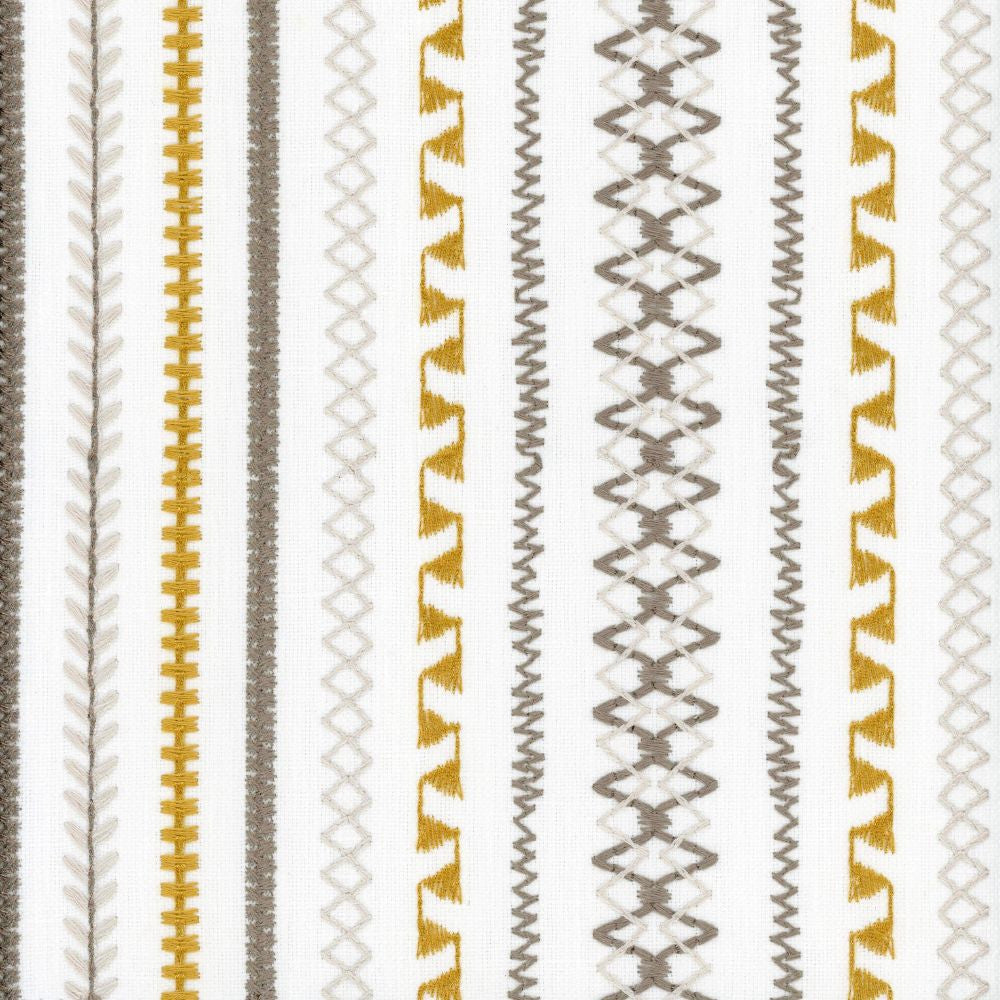 Stella Stripe Marigold by Heritage Fabric - USA or Imported Horizontal: and Vertical: - Fabric Carolina -