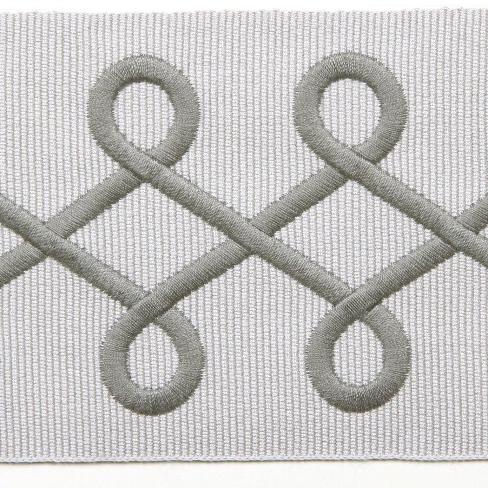 Symphony Silver by Europatex Fabric Symphony 100% Polyester H: 1.38" 3.00 inches - Fabric Carolina -