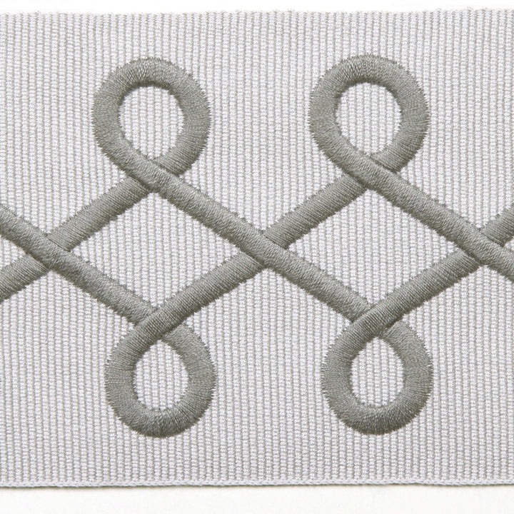 Symphony Silver by Europatex Fabric Symphony 100% Polyester H: 1.38" 3.00 inches - Fabric Carolina -