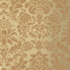LYNDON DAMASK - Tobacco on Metallic Gold by Thibaut Wallpaper