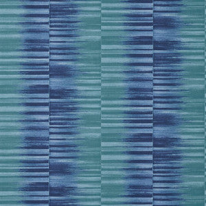 Mekong Stripe Turquoise and Navy T10088 by Thibaut Wallpaper