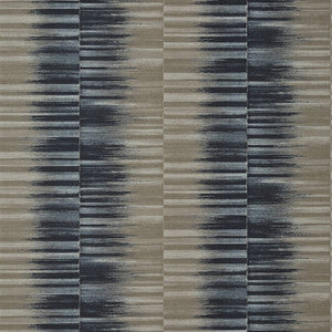 Mekong Stripe Charcoal and Taupe T10089 by Thibaut Wallpaper