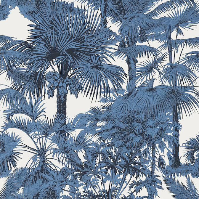 Palm Botanical Navy T10100 by Thibaut Wallpaper Thibaut Wallpaper Palm Botanical Navy T10100Wallpaper Tropics Wallpaper U.S.A. </p><p>Repeat: V: 36 27 - Fabric Carolina -