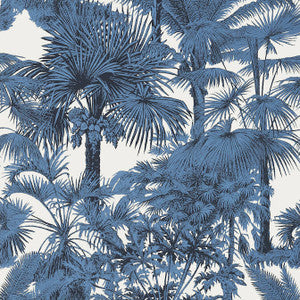 Palm Botanical Navy T10100 by Thibaut Wallpaper