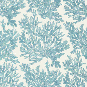 Marine Coral Spa Blue T10122 by Thibaut Wallpaper