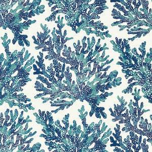 Marine Coral Navy T10124 by Thibaut Wallpaper