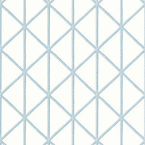 Box Kite Spa Blue T10133 by Thibaut Wallpaper