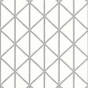 Box Kite Black T10134 by Thibaut Wallpaper