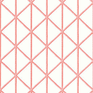 Box Kite Coral T10137 by Thibaut Wallpaper