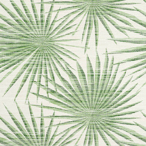 Palm Frond Green and White T10142 by Thibaut Wallpaper