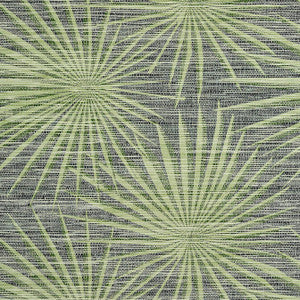 Palm Frond Black and Green T10143 by Thibaut Wallpaper