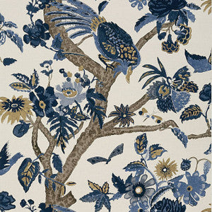 Coromandel Navy T10225 by Thibaut Wallpaper