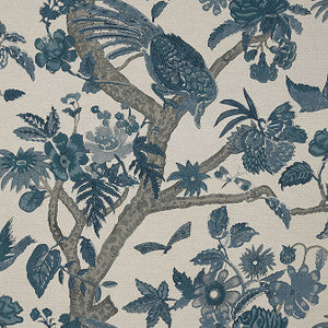 Coromandel Slate Blue T10226 by Thibaut Wallpaper