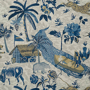 Tiger Reserve Navy T10230 by Thibaut Wallpaper