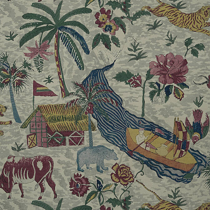 Tiger Reserve Jewel T10234 by Thibaut Wallpaper Thibaut Wallpaper Tiger Reserve Jewel T10234Wallpaper Colony Wallpaper UNITED STATES </p><p>Repeat: V: 25.25 27 - Fabric Carolina -
