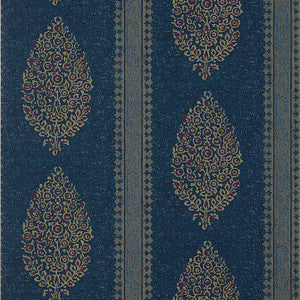 Chappana Navy and Red T10238 by Thibaut Wallpaper