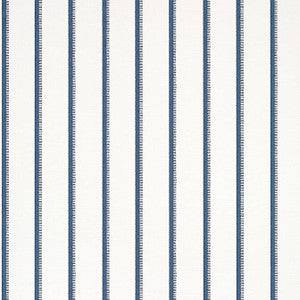 Notch Stripe Navy and White T10262 by Thibaut Wallpaper