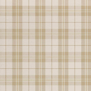 Winslow Plaid Grey and Camel T1026 by Thibaut Wallpaper