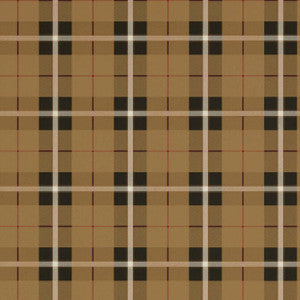 Winslow Plaid Camel and Black T1028 by Thibaut Wallpaper