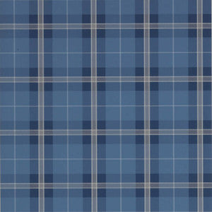 Winslow Plaid Navy T1030 by Thibaut Wallpaper