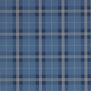 Winslow Plaid Navy T1030 by Thibaut Wallpaper