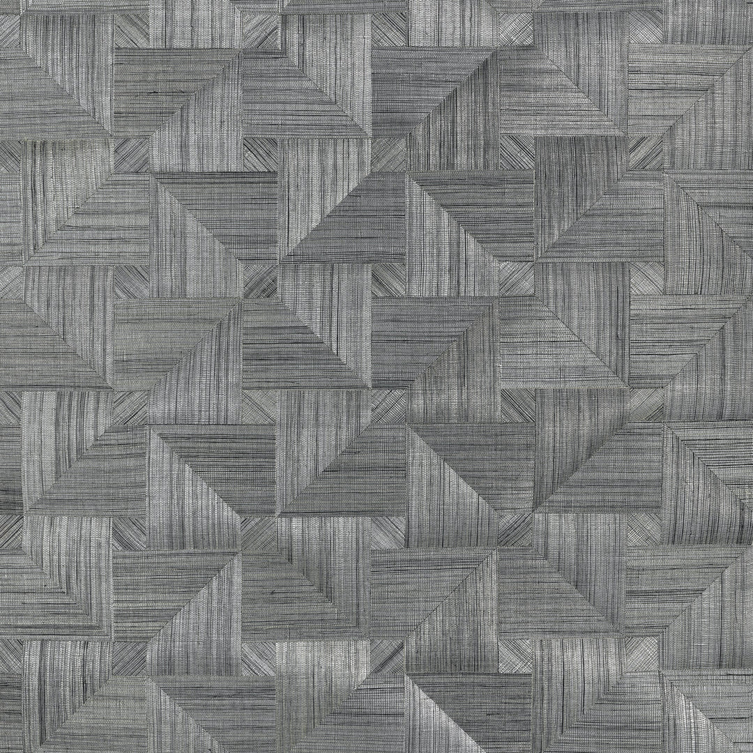 BALI WEAVE - Black by Thibaut Wallpaper