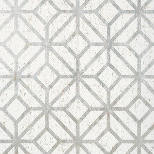 Mamora Trellis Cork White on Silver T10410 by Thibaut Wallpaper