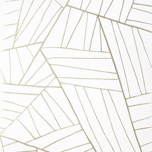 Jordan Metallic Pewter on White T10440 by Thibaut Wallpaper