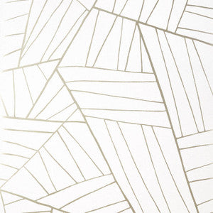 Jordan Metallic Pewter on White T10440 by Thibaut Wallpaper