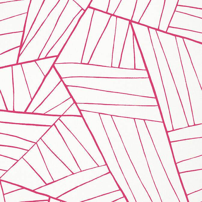 Jordan Magenta on White T10441 by Thibaut Wallpaper Thibaut Wallpaper Jordan Magenta on White T10441Wallpaper Modern Resource 2 Wallpaper UNITED STATES </p><p>Repeat: V: 36 27 - Fabric Carolina -