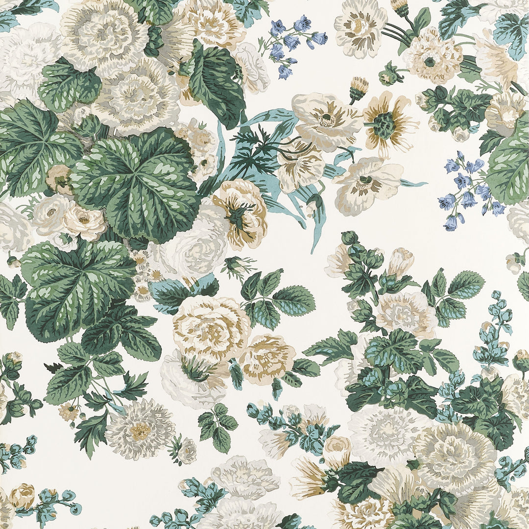 HIDCOTE - White by Thibaut Wallpaper