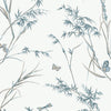 VIRGINIA - Cream and Aqua by Thibaut Wallpaper