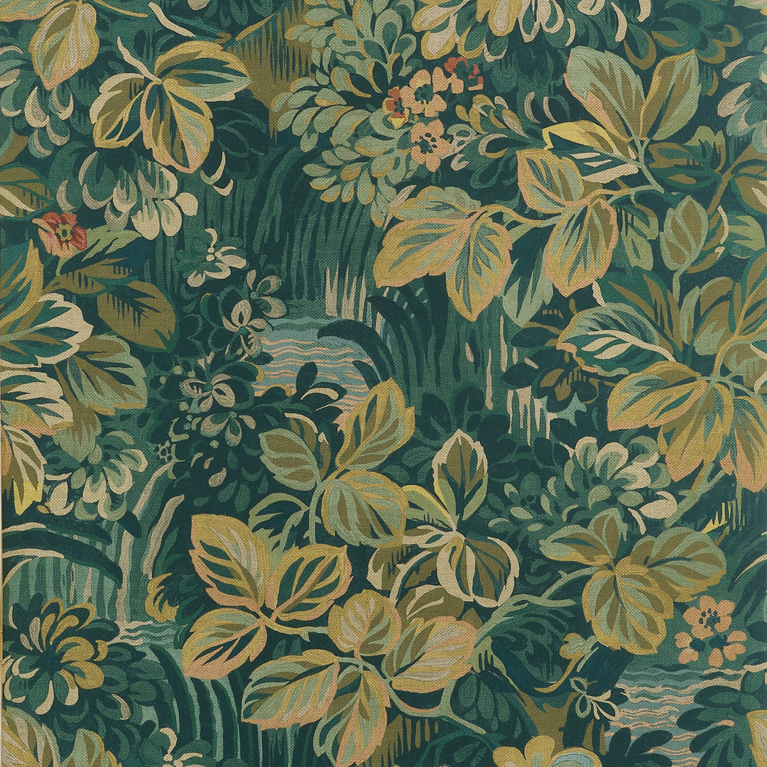 NIGHT GARDEN - Peacock by Thibaut Wallpaper