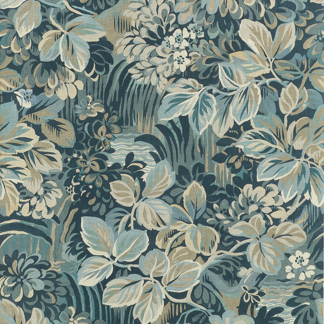 NIGHT GARDEN - Spa Blue by Thibaut Wallpaper