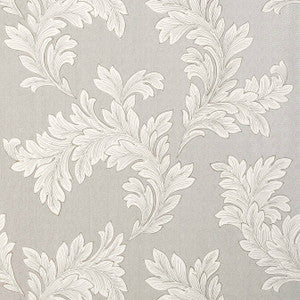 Eland Acanthus Grey on Metallic Silver T1057 by Thibaut Wallpaper