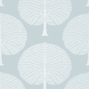 Mulberry Tree Spa Blue T10600 by Thibaut Wallpaper