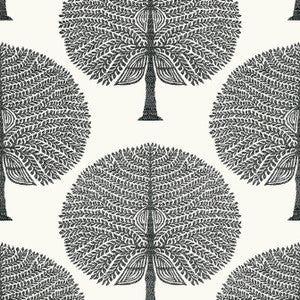 Mulberry Tree Black and White T10602 by Thibaut Wallpaper