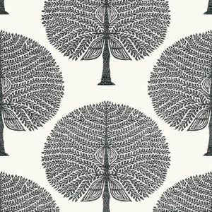 Mulberry Tree Black and White T10602 by Thibaut Wallpaper