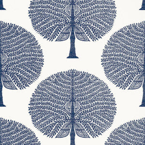 Mulberry Tree Navy T10603 by Thibaut Wallpaper