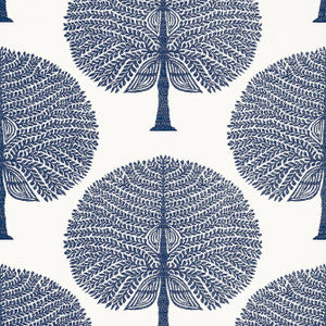 Mulberry Tree Navy T10603 by Thibaut Wallpaper