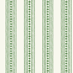 New Haven Stripe Green T10607 by Thibaut Wallpaper