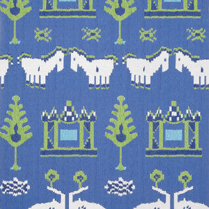 Kingdom Parade Blue and Green T10642 by Thibaut Wallpaper