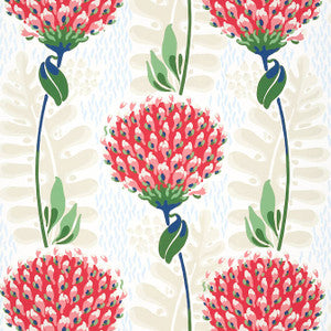 Tiverton Red T10647 by Thibaut Wallpaper