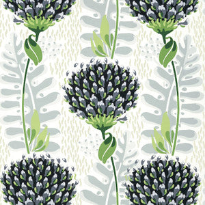 Tiverton Black T10648 by Thibaut Wallpaper