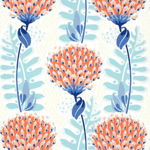 Tiverton Coral T10649 by Thibaut Wallpaper