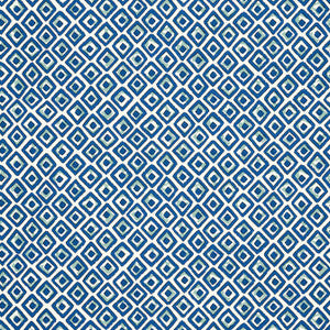 Indian Diamond Blue and Turquoise T10658 by Thibaut Wallpaper