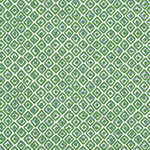 Indian Diamond Green T10659 by Thibaut Wallpaper