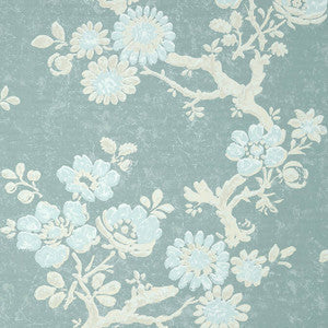 Claudette Robin's Egg T10815 by Thibaut Wallpaper